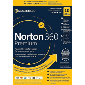 Norton 360 Premium – 1-Year / 10-Device – Global